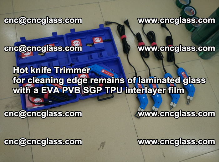 Hot knife Trimmer for cleaning edge remains of laminated glass with a EVA PVB SGP TPU interlayer film (5)