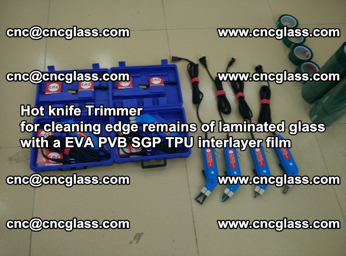 Hot knife Trimmer for cleaning edge remains of laminated glass with a EVA PVB SGP TPU interlayer film (52)