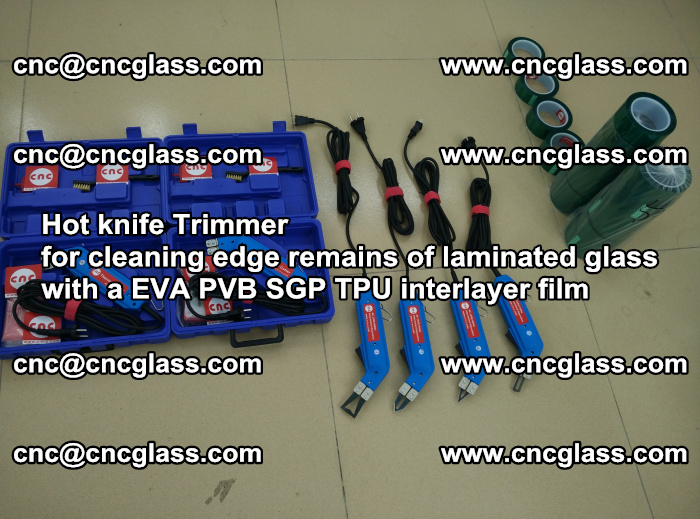 Hot knife Trimmer for cleaning edge remains of laminated glass with a EVA PVB SGP TPU interlayer film (56)