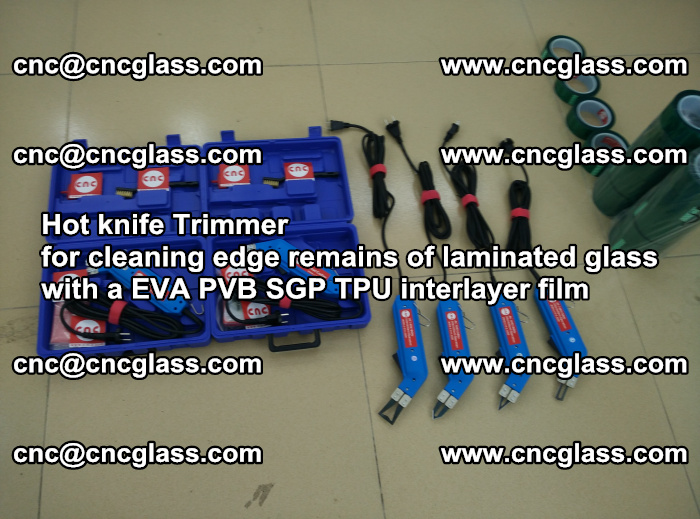 Hot knife Trimmer for cleaning edge remains of laminated glass with a EVA PVB SGP TPU interlayer film (58)