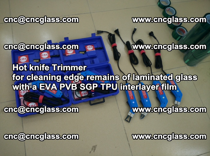 Hot knife Trimmer for cleaning edge remains of laminated glass with a EVA PVB SGP TPU interlayer film (8)