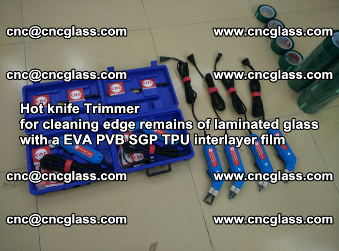 Hot knife Trimmer for cleaning edge remains of laminated glass with a EVA PVB SGP TPU interlayer film (9)
